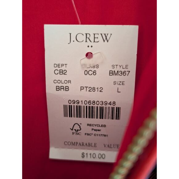 Womens J Crew Factory Tartan Plaid Puffer Vest snap pockets NEW NWT LARGE - Picture 4 of 5